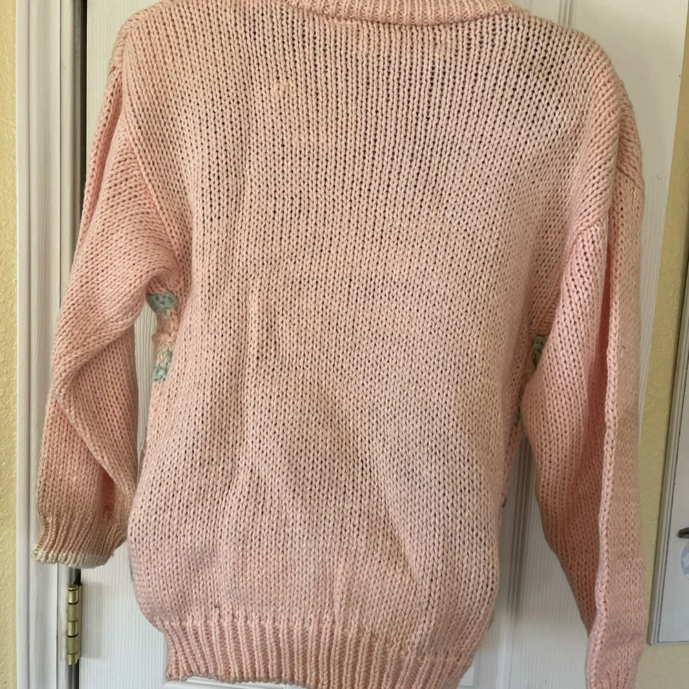 80s,NEW W/ TAGS! Vintage handknit pastel sweater!🤗MEDIUM